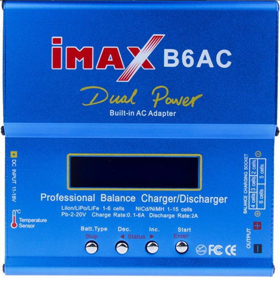 IMAX B6 AC 80W バランス充電器放電器、AC電源から充電できます。Lipo（リポ）ニッケル水素、ニッカドなどに